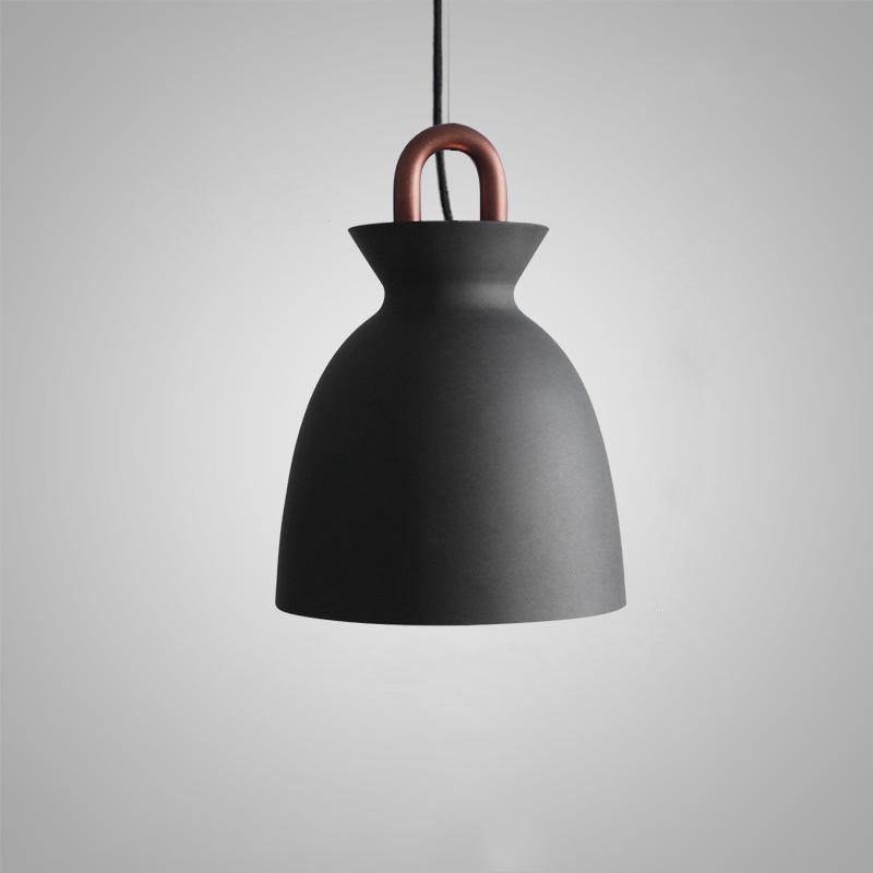 Coil Ceiling Pendant Light | Metal & Glass | Black and White