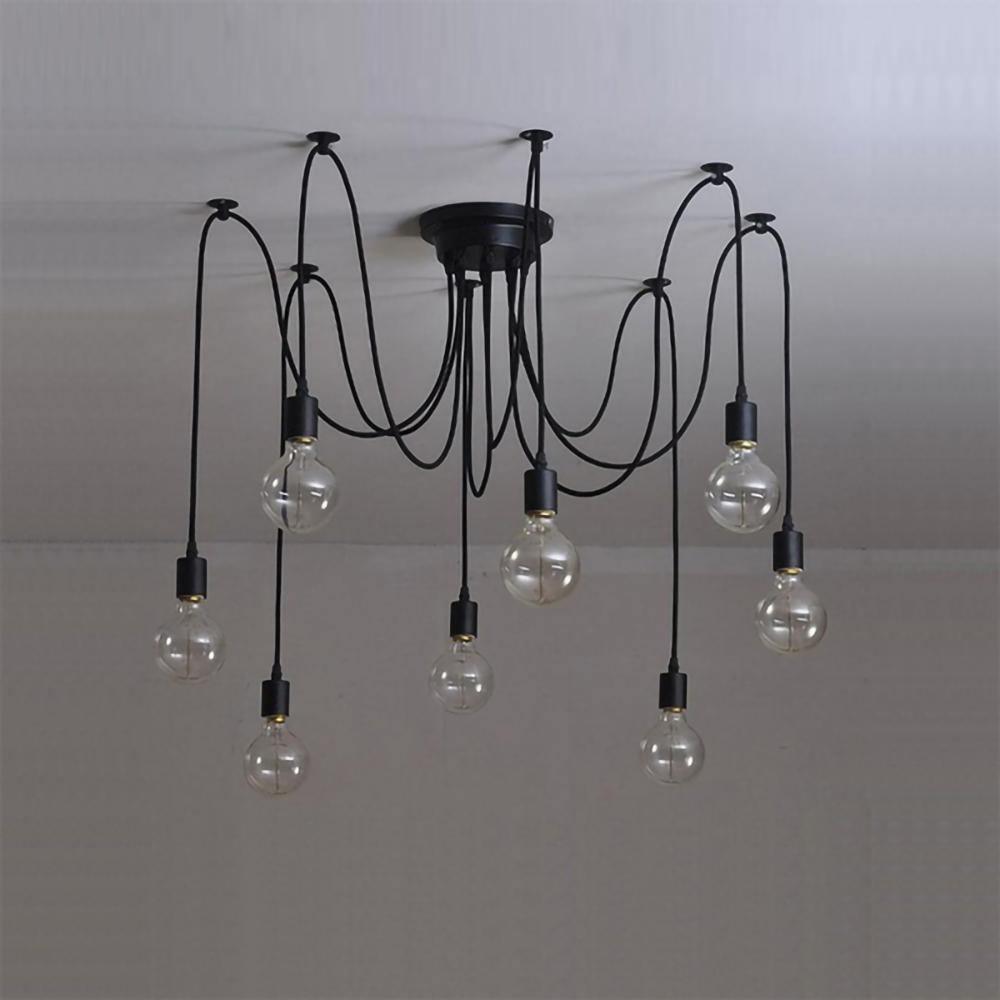 Spider Ceiling Chandelier | Metal | Adjustable Height, 5-15 Heads