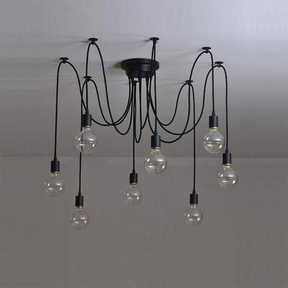 Spider Ceiling Chandelier | Metal | Adjustable Height, 5-15 Heads