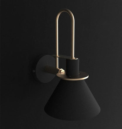 Nordic Metal Wall Sconce | Iron | Black, Pink, White, Green, Grey, Yellow