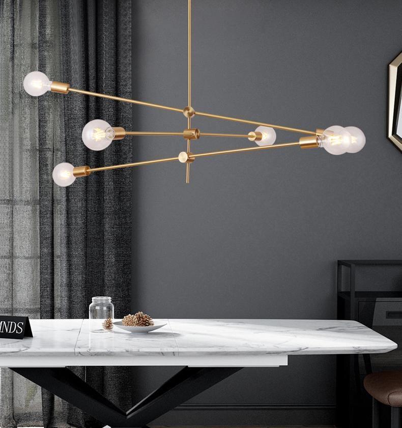 Mobile Chandelier | Patinated Brass & Opaline Glass | Black Finish