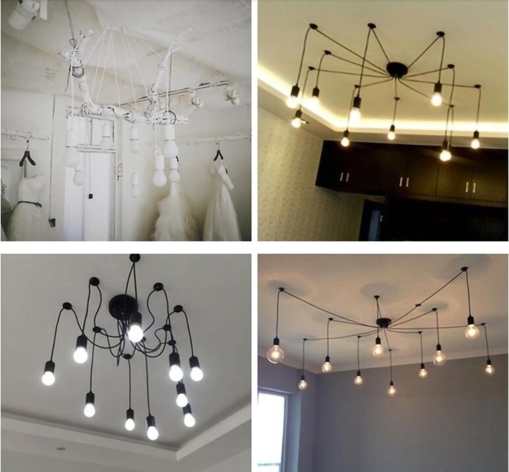 Spider Ceiling Chandelier | Metal | Adjustable Height, 5-15 Heads
