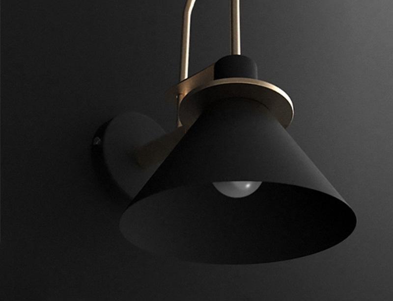 Nordic Metal Wall Sconce | Iron | Black, Pink, White, Green, Grey, Yellow