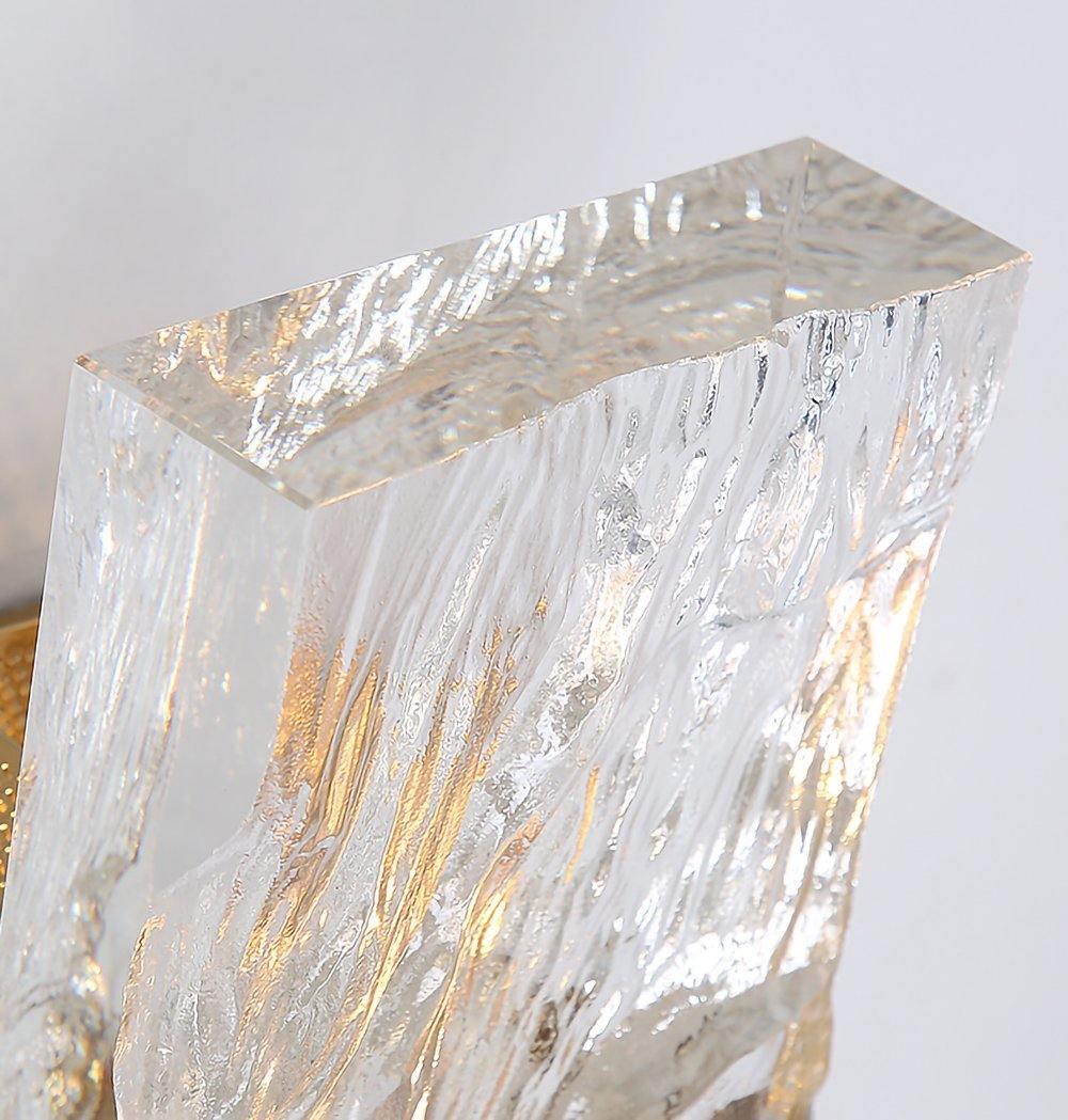 Ice Crystal Wall Lamp | Crystal Glass | Brass Finish