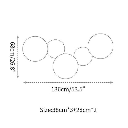Geometric Disc Wall Lamp | Metal & Acrylic | Black or White