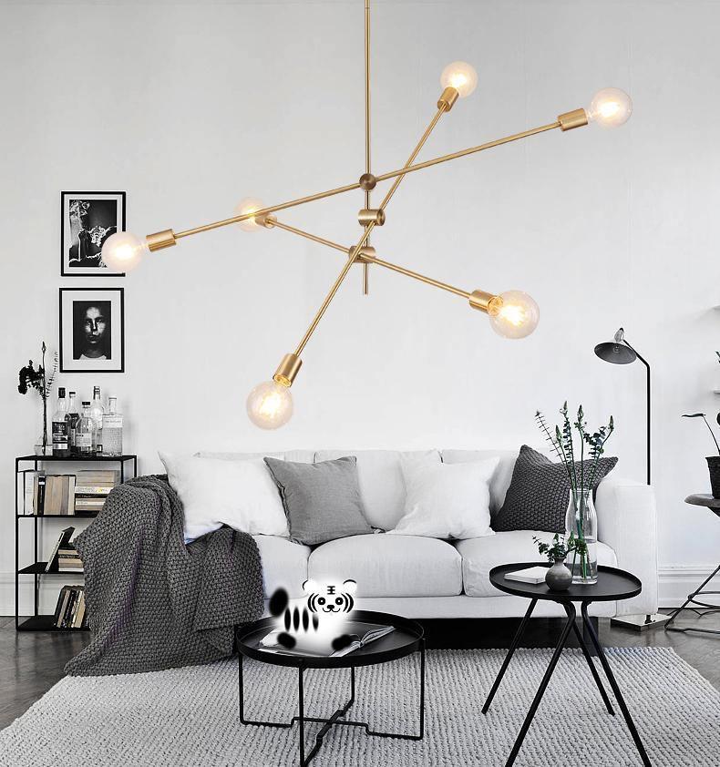 Mobile Chandelier | Patinated Brass & Opaline Glass | Black Finish