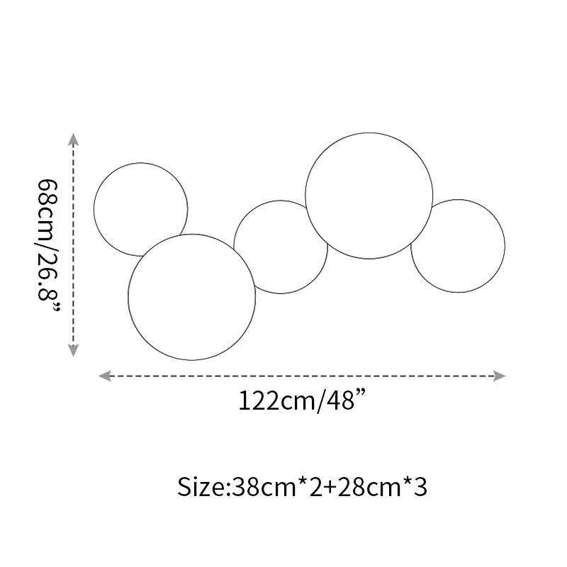 Geometric Disc Wall Lamp | Metal & Acrylic | Black or White