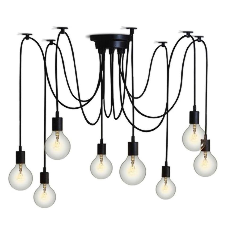 Spider Ceiling Chandelier | Metal | Adjustable Height, 5-15 Heads