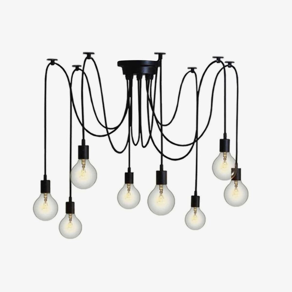 Spider Ceiling Chandelier | Metal | Adjustable Height, 5-15 Heads