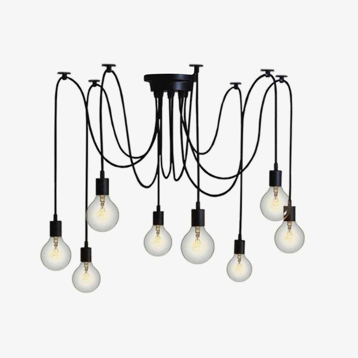 Spider Ceiling Chandelier | Metal | Adjustable Height, 5-15 Heads