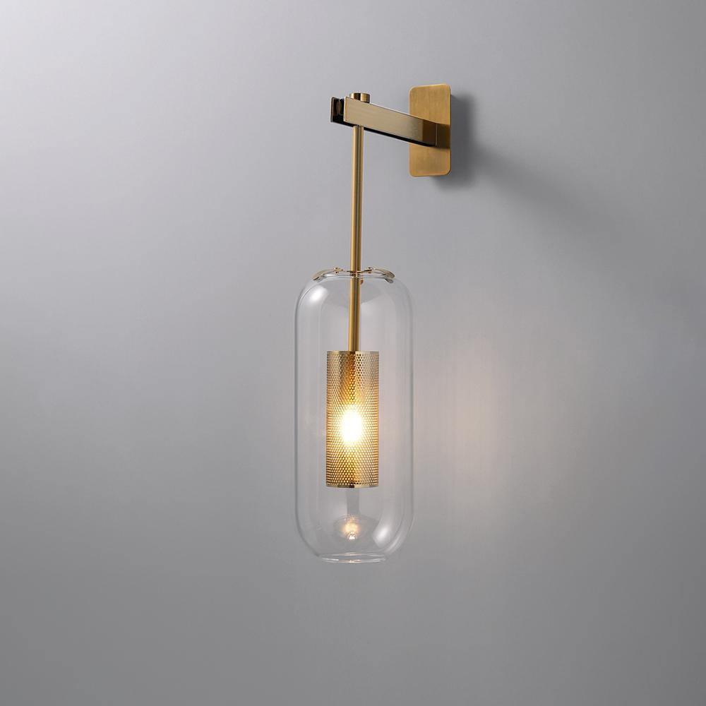 Vadim Wall Lamp | Metal & Glass | Black, Copper, Gold Finish