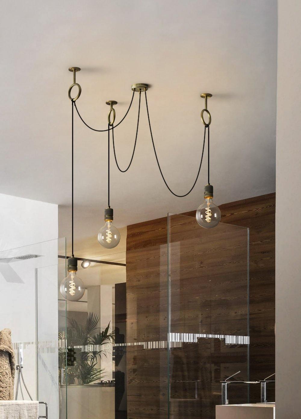 Industrial Spider Chandelier | Handcrafted Metal | Copper Finish | 3, 5, or 8 Heads