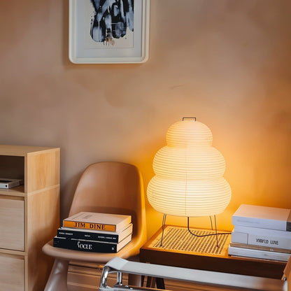 Akari Paper Table Lamp | Mulberry Rice Paper & Metal | 26cm, 30cm, 40cm Sizes