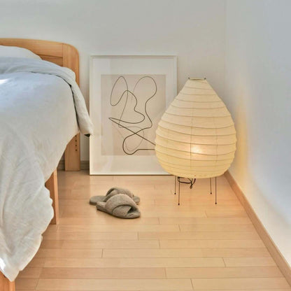 Rice Paper Lantern Table Lamp | Premium Rice Paper & Metal | 42cm Diameter