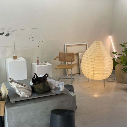 Rice Paper Lantern Table Lamp | Premium Rice Paper & Metal | 42cm Diameter