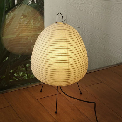 Akari Paper Table Lamp | Mulberry Rice Paper & Metal | 26cm, 30cm, 40cm Sizes