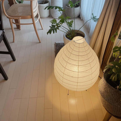 Rice Paper Lantern Table Lamp | Premium Rice Paper & Metal | 42cm Diameter