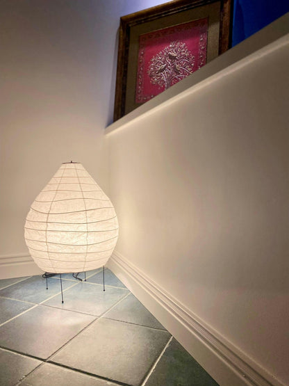 Rice Paper Lantern Table Lamp | Premium Rice Paper & Metal | 42cm Diameter