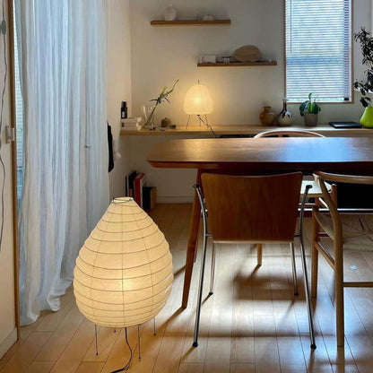 Rice Paper Lantern Table Lamp | Premium Rice Paper & Metal | 42cm Diameter