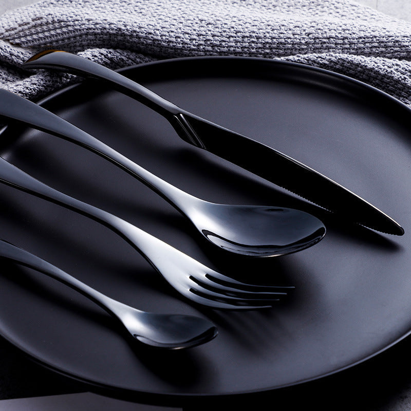 Kaya Black Cutlery Set