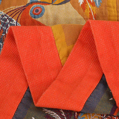 Toucan Bird Reversible Quilt | 100% Organic Cotton | Queen Size