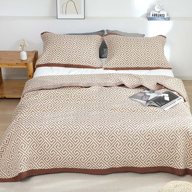 Reversible Summer Quilt | 100% Organic Cotton | King Size