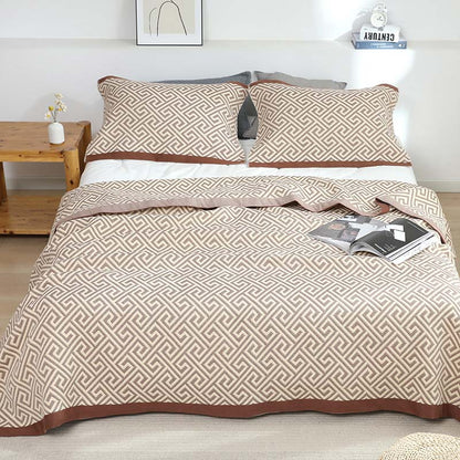 Reversible Summer Quilt | 100% Organic Cotton | King Size