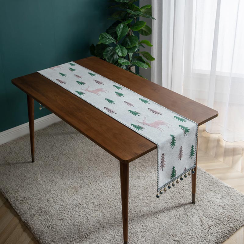 Christmas Tree Table Runner | Polyester | Light Background
