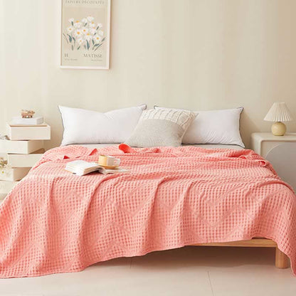 Organic Cotton Waffle Quilt | Eco-Friendly & Moisture Absorbent | Full/Queen Size