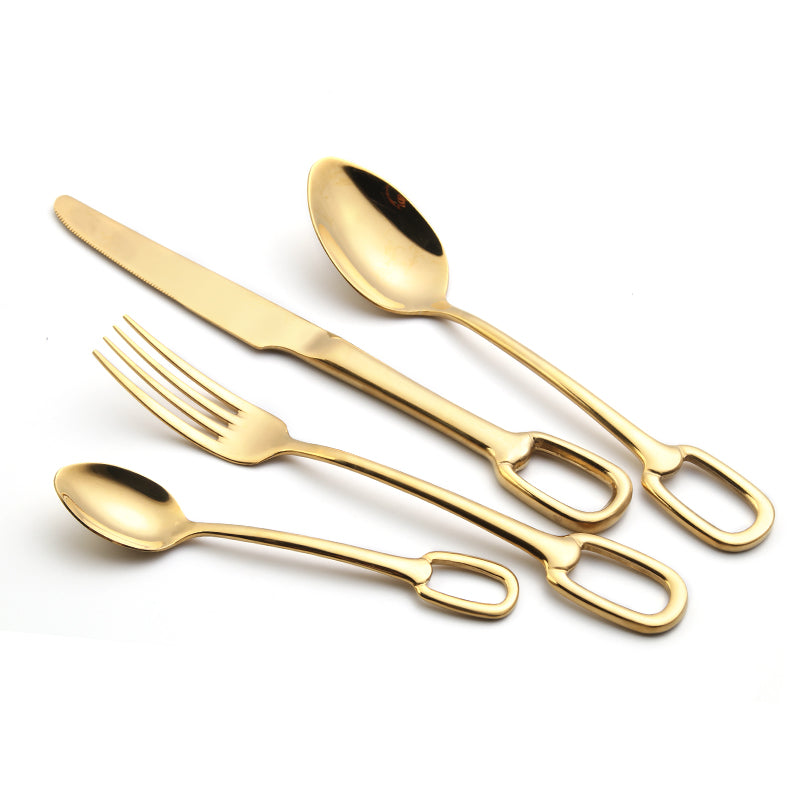 Elegance Ringlet Flatware Set | 18/10 Stainless Steel | Set of 4, 6, or 12