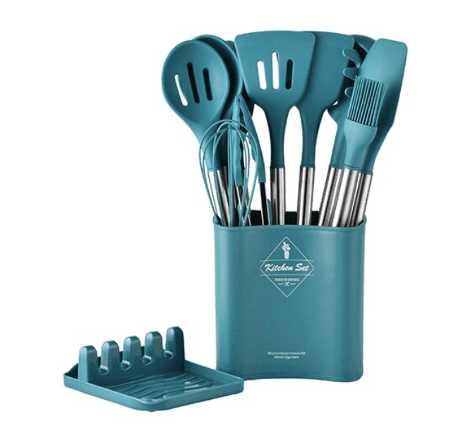Silicone Utensils Set | Stainless Steel & Silicone | 13pcs