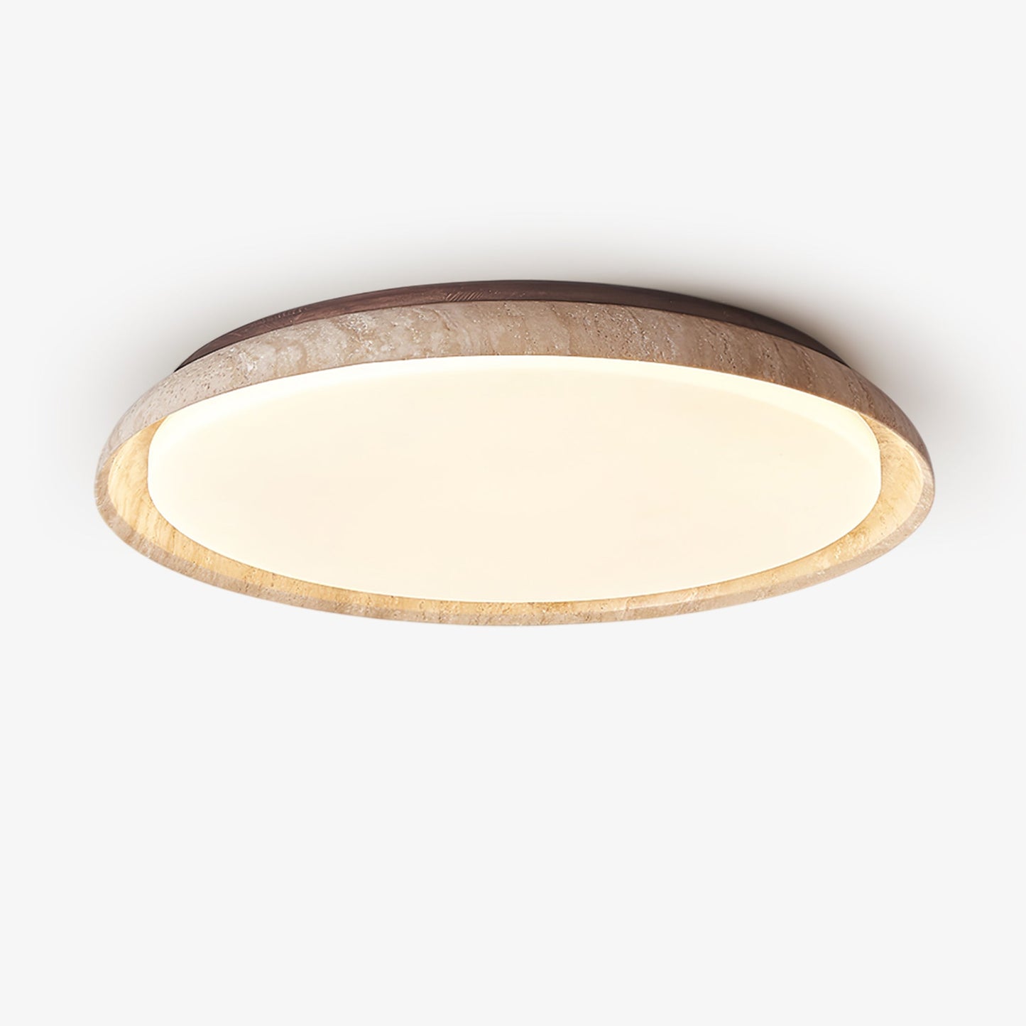 Aureum Edge Ceiling Light | Yellow Travertine | Walnut Color