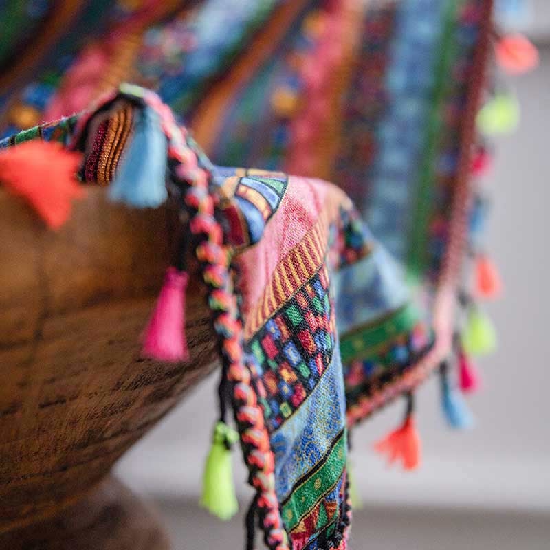 Boho Tassel Curtain | Cotton Blend | Semi-Blackout