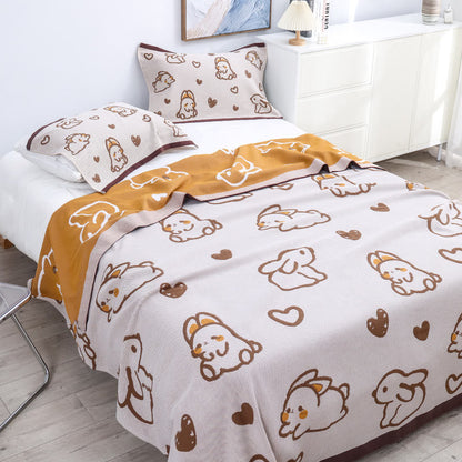 Rabbit Quilt | 100% Organic Cotton | Full Size 59"x79"