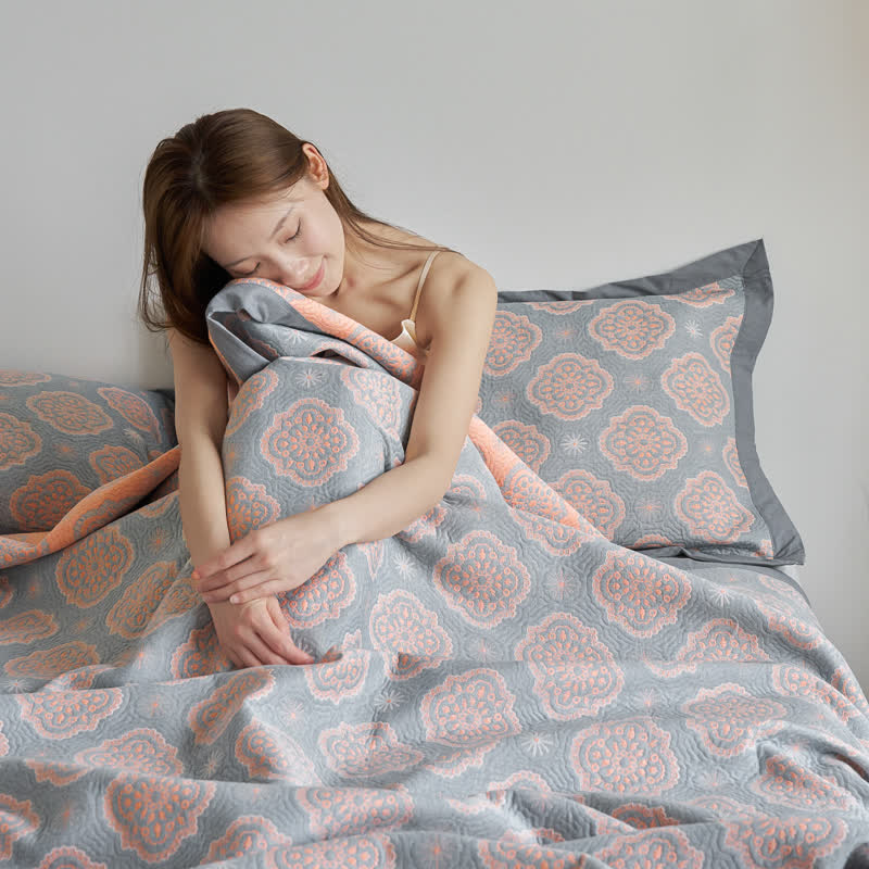 Double Layer Cotton Quilt | Breathable Organic Cotton | Available in Full, Queen, King Sizes