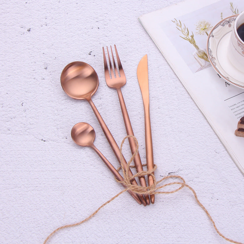 Maison Cutlery Set | Rose Gold Stainless Steel | 16/24/48-Piece