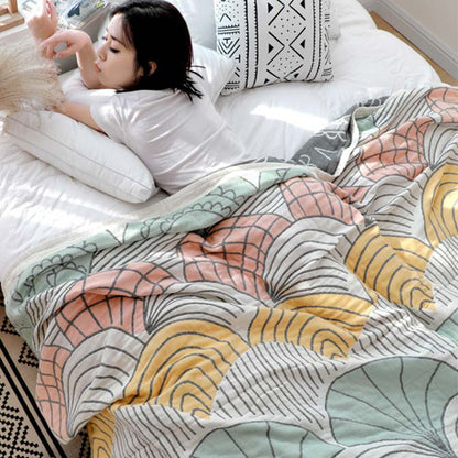 Cotton Quilt | Shell Print | Reversible Design | Full/Queen Size