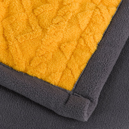 Fleece Throw Blanket | Double-Sided Microfiber Velvet | Full Size 71"x79"