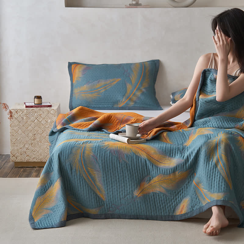 Luxurious Cotton Gauze Quilt Set | 100% Organic Cotton | Full/Queen/King Options