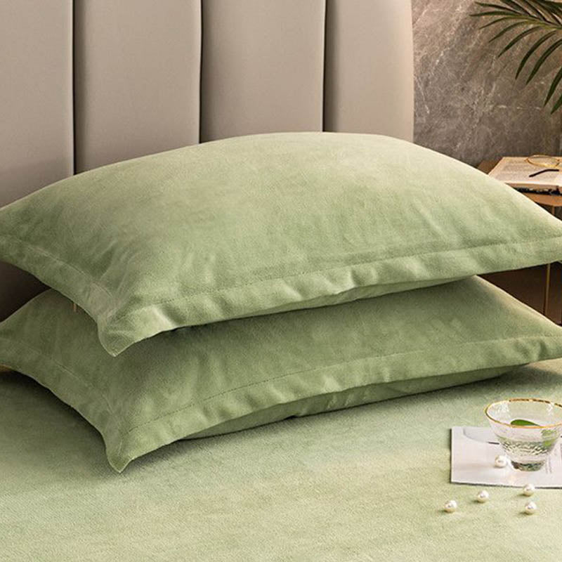 Velvety Decorative Pillowcases | Soft Polyester | Set of 2
