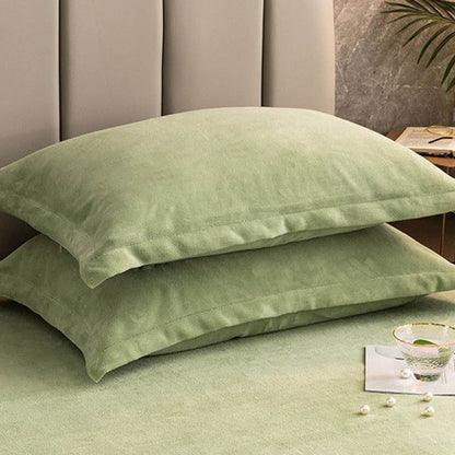 Velvety Decorative Pillowcases | Soft Polyester | Set of 2