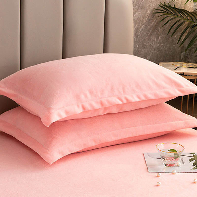 Velvety Decorative Pillowcases | Soft Polyester | Set of 2