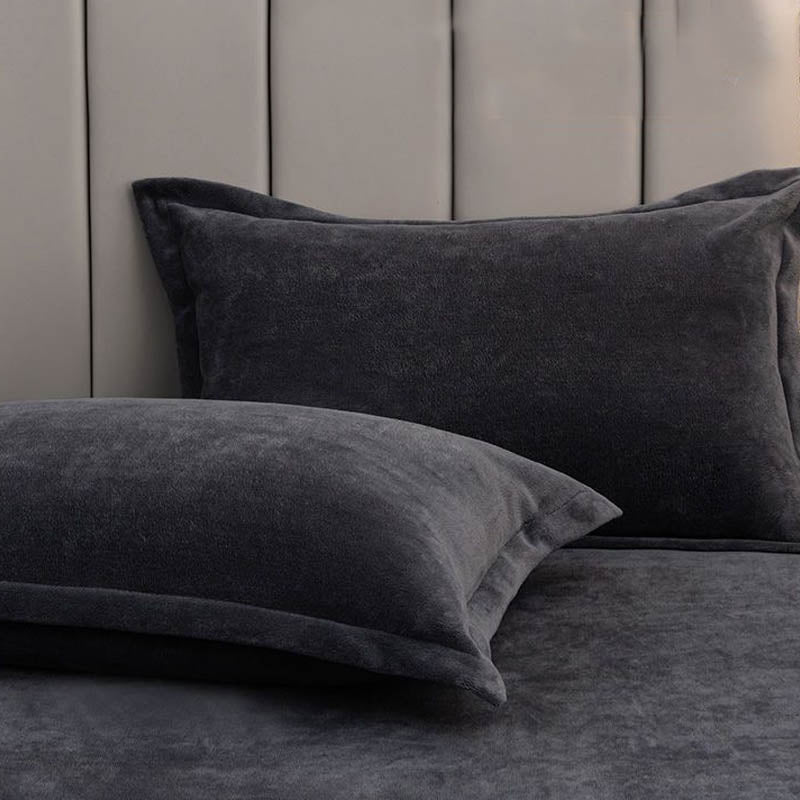 Velvety Decorative Pillowcases | Soft Polyester | Set of 2