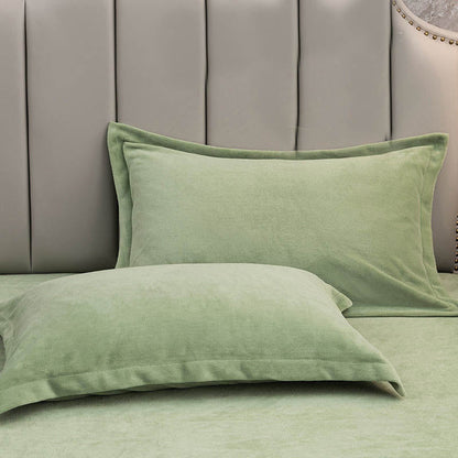 Velvety Decorative Pillowcases | Soft Polyester | Set of 2