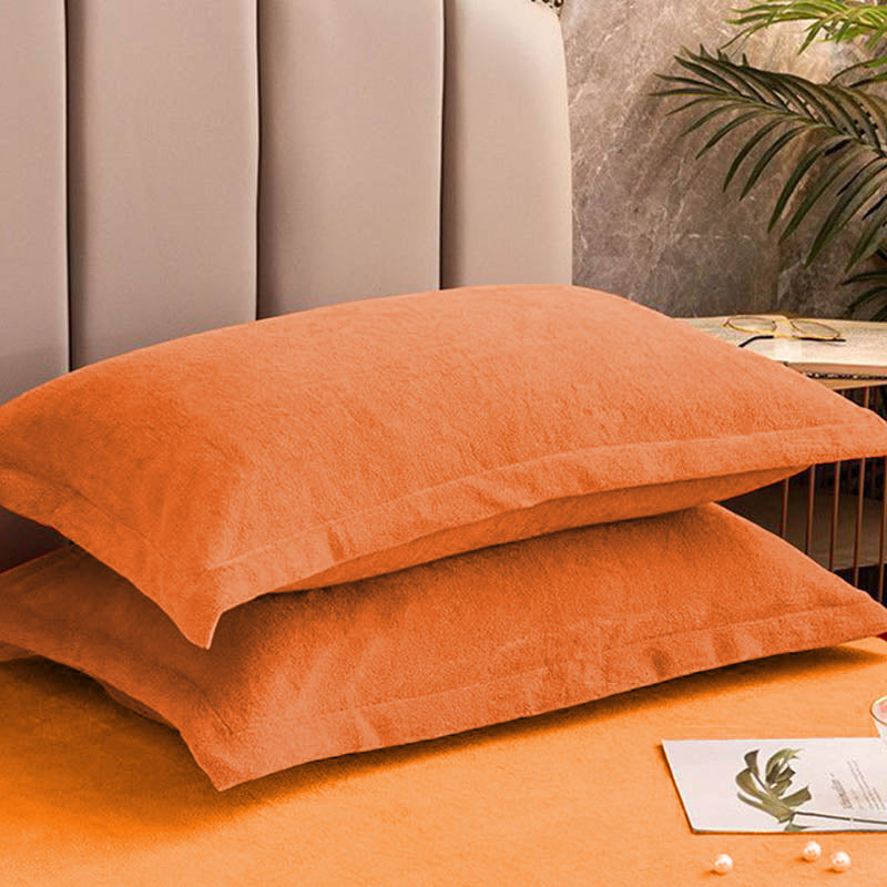 Velvety Decorative Pillowcases | Soft Polyester | Set of 2