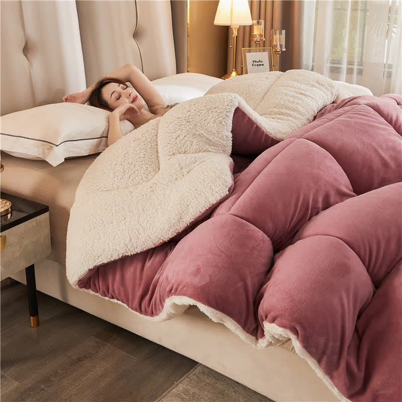 Thick Blanket | Premium Microfiber & Sherpa Fleece | Full, Queen, King Sizes