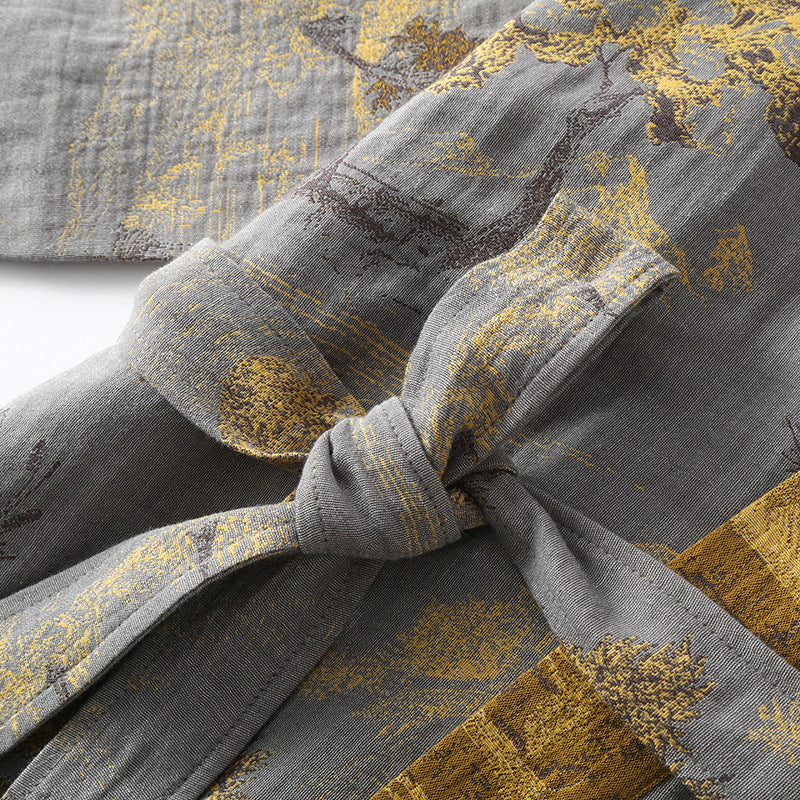 Kimono Bathrobe | Pure Cotton | Breathable Gauze Texture