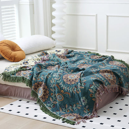 Floral Reversible Quilt | 100% Organic Cotton | Full/Queen Size
