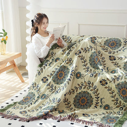 Floral Reversible Quilt | 100% Organic Cotton | Full/Queen Size