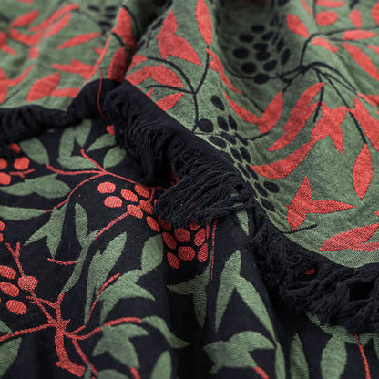 Cotton Gauze Quilt | Reversible Begonia Fruit Design | Full/Queen Size